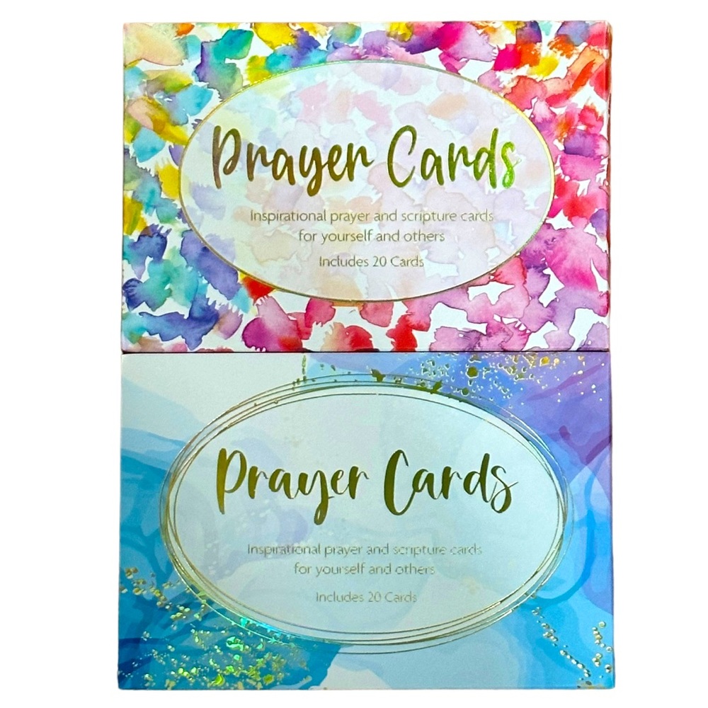 Set of 2 Crown Jewlz Christian 20ct Prayer & Scripture Cards NWT